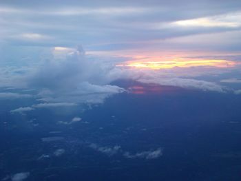 Scenic view of cloudy sky during sunset