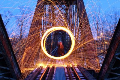 Light trails at night