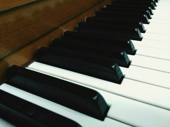 Close-up of piano keys