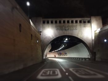 Illuminated tunnel