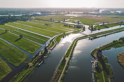 High angle view of cityscape