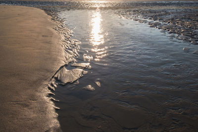 High angle view of beach