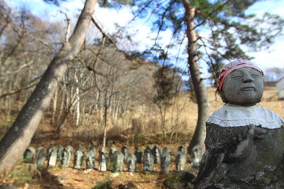 Jizo statue at children cemetery, hakuba, japan