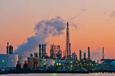 Oil refinery in the early morning