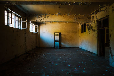 Interior of abandoned building