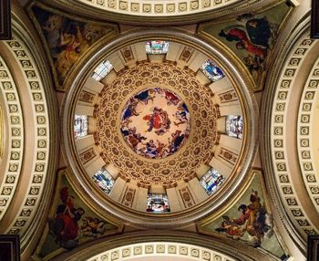 Low angle view of ornate ceiling