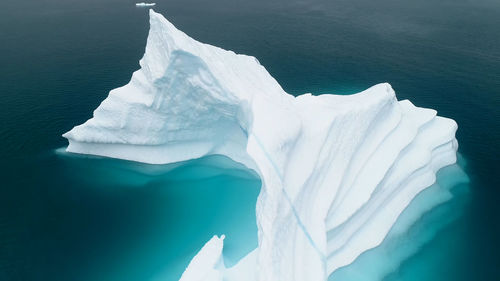 Aerial view of frozen sea