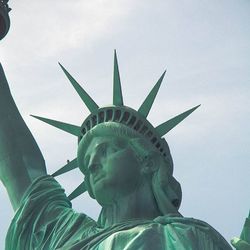 Low angle view of statue of liberty