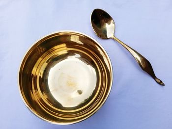 High angle view of ice cream on table