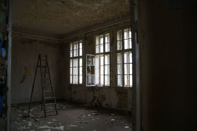 Interior of abandoned building