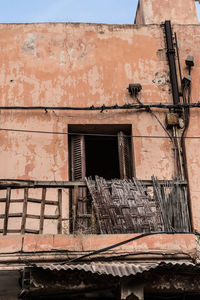 Low angle view of abandoned building