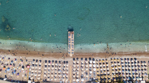 High angle view of beach