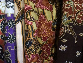 Full frame shot of multi colored fabric