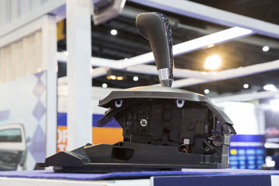 Close-up of machine part in factory
