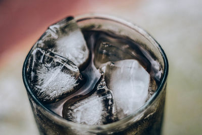 Close-up of ice cream in glass