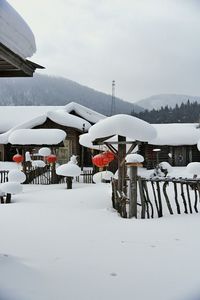 Scenic view of snow against sky