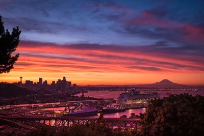 Cityscape at sunset