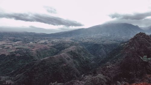 Aerial view of landscape against sky