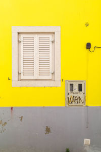 Close-up of window on wall