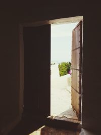Close-up of window against sky