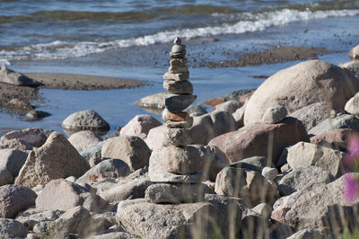Stones on shore