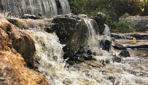 Scenic view of waterfall