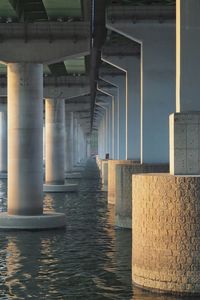 View of bridge over river