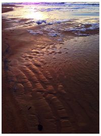 High angle view of beach