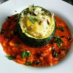 Close-up of served food