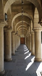 View of corridor of historical building