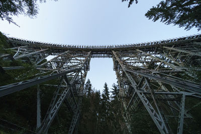 Low angle view of bridge against sky