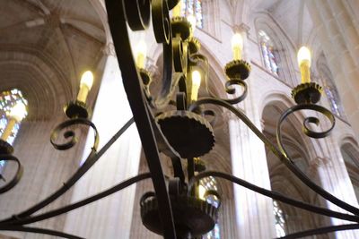 Low angle view of buddha statue in temple