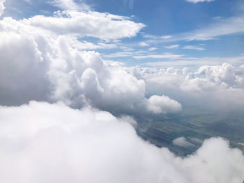 Aerial view of cloudscape