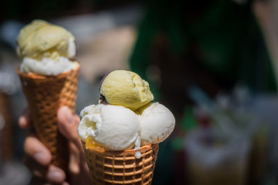 Close-up of ice cream