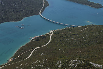 Mariculture on pelješac peninsula,adriatic sea, croatia