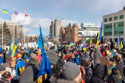 Group of people in city