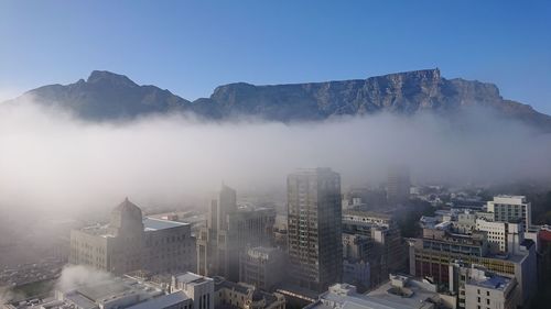 Aerial view of buildings in city