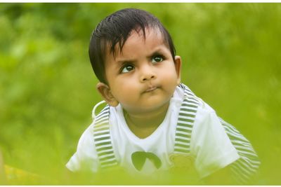 Portrait of cute boy