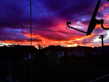 Silhouette buildings against sky during sunset