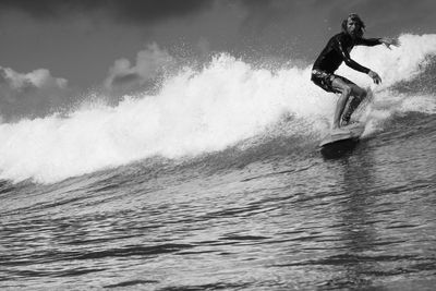 Man surfing in sea