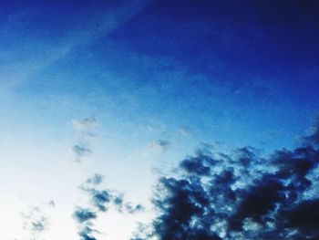 Low angle view of clouds in sky