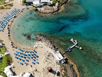 High angle view of swimming pool