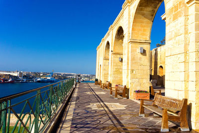 View of historic building against blue sky