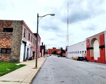 Road leading towards buildings