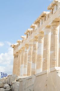 Low angle view of historical building against sky