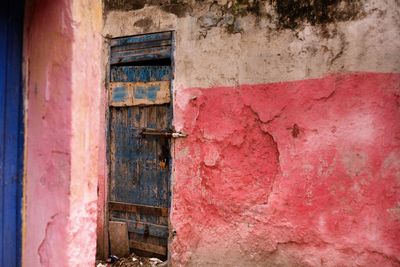 Close-up of multi colored wall