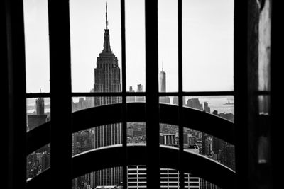 View of skyscrapers in city