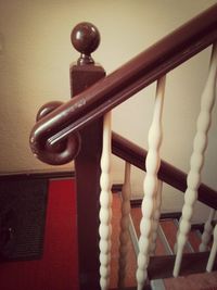 Close-up of railing