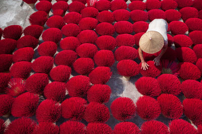 Cao thon incense making village in hung yen, north vietnam