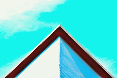 Close-up of water against blue sky